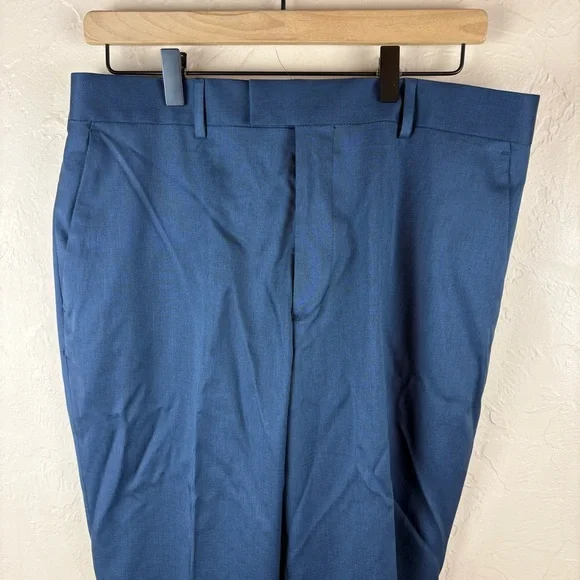 NWT Perry Ellis Portfolio Men's Blue Dress Pants size 34 x 29 - Picture 2 of 9